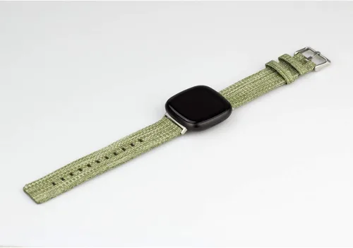 Vista 8 de Bandas compatibles con Fitbit Sense 2/Versa 4/Versa 3/Sense, correa de tela tejida transpirable, pulseras de repuesto ajustables para mujeres