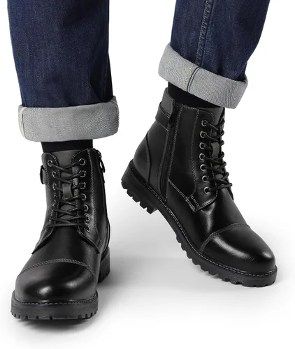 Vista 6 de Bruno Marc - Botas para hombre de combate estilo Oxford para motocicleta