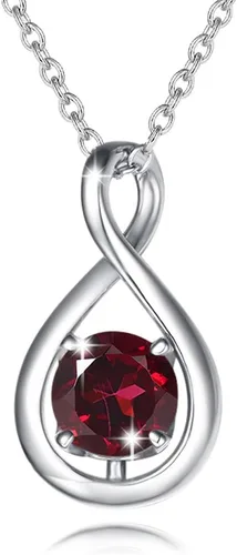 Vista 23 de FANCIME Dainty Infinity Birthstone Necklaces Sterling Silver Pendant abr-04