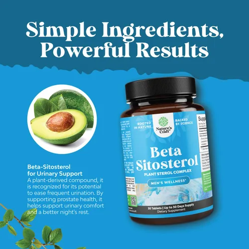 Vista 4 de Esteroles vegetales y estanoles beta sitosterol para hombres suplementos