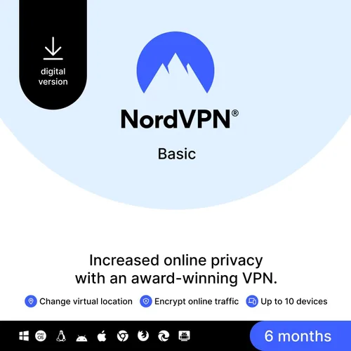 Vista 12 de NordVPN Plus, 10 Devices, 1-Year, VPN & Password Manager Software Bundle, Digital Code
