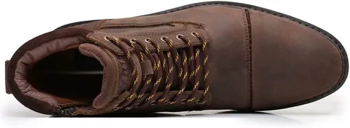 Vista 4 de Botas Chelsea para hombre, elegantes y cómodas, de cuero, con cremallera