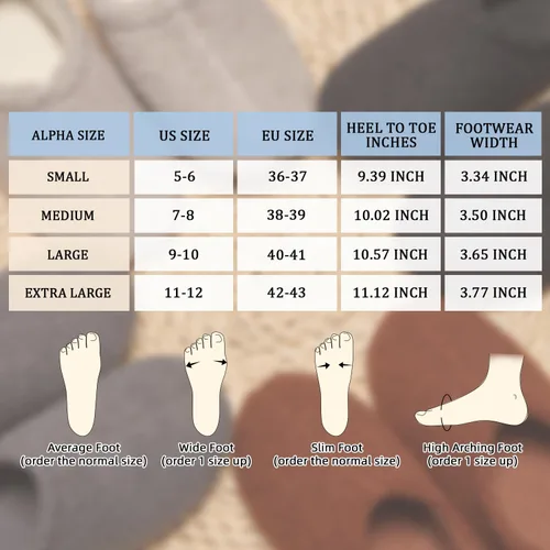 Vista 7 de ATHMILE Women's Men's House Slippers Bedroom House Shoes Indoor Fuzzy Memory Foam Fluffy Cozy Shoes Size 7 8 9 10 11 12 13 Gift Box