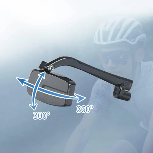 Vista 6 de Espejo retrovisor de gafas de ciclismo de bicicleta,Reflector de casco ajustable multiángulo,Accesorios de conducción