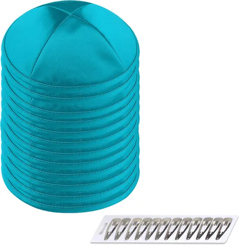 Vista 16 de Zion Judaica Deluxe Satin Kippot Bulk Packs Kippas o Kippa Individual Incluye Clips Kipa Gratis