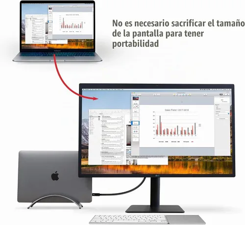 Vista 2 de Twelve South BookArc para MacBook Soporte de escritorio vertical que ahorra espacio para portátiles Apple (Gris Espacial) *No compatible con M1
