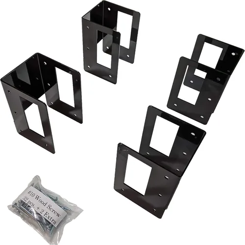 Vista 4 de c2M - Kit de soporte de almacenamiento de troncos de leña para exteriores ajustable de ancho y profundidad, resistente y montaje rápido, fabricado