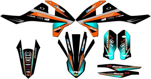 Vista 8 de Kit de base gráfica SXF Surge Black Senge 2016-2018 compatible con KTM