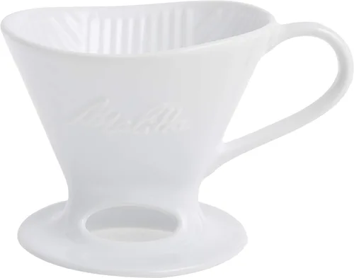 Vista 4 de Melitta cafetera de porcelana de 1 taza con cono de vertido, negro brillante