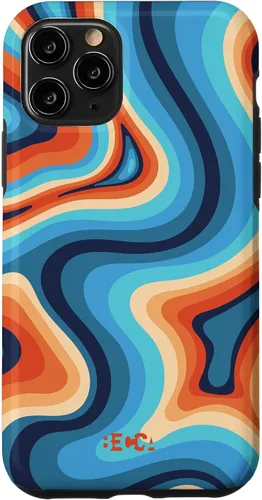 Vista 27 de Funda psicodélica para iPhone 16 Retro Groovy Liquid Swirl Hippie 70's 80's