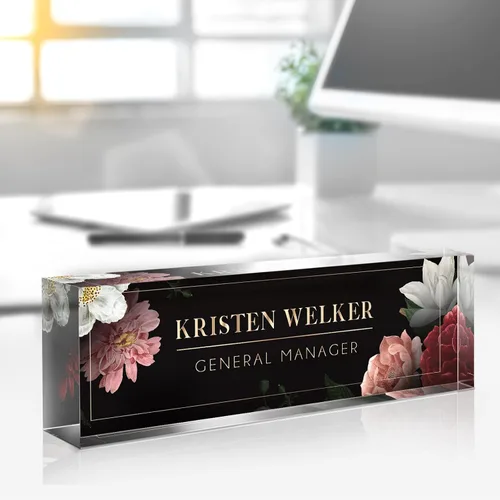 Vista 5 de Regalos personalizados para el día del jefe para hombres y mujeres, placa de nombre personalizada para escritorio, regalos personalizados