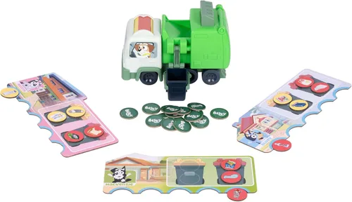 Vista 8 de Bluey Juego de carrera de basura - Juego de mesa familiar, juguetes de 4