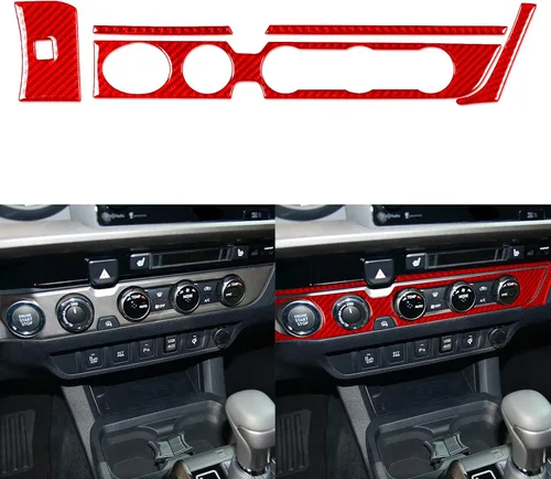 Vista 15 de NVCNX Real Premium Fibra de carbono compatible con Toyota Tacoma 2016-2017 Accesorios Car Dash Bed Interruptor de luz Panel Panel Cubierta