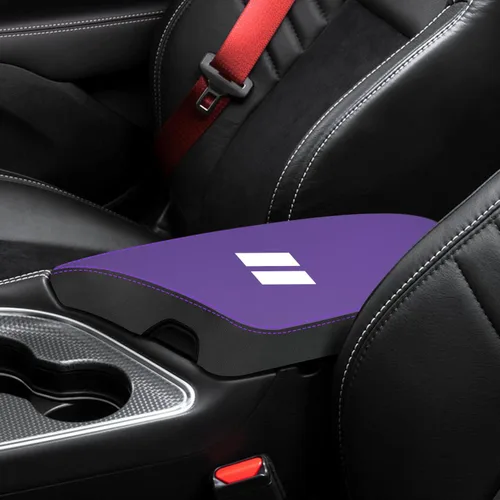 Vista 5 de Funda para reposabrazos de consola central de automóvil para Dodge Challenger 2015-2018 2019 2020 2021 2022 2023, de piel, antiarañazos, protector