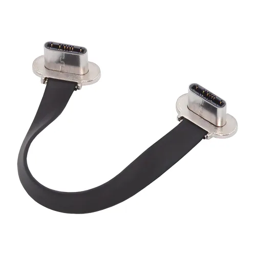 Vista 10 de xiwai Cable de carga USB-C corto en ángulo macho a macho de 5.9 in ultra