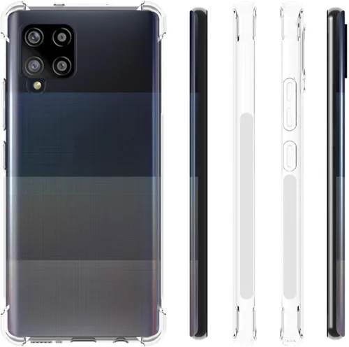 Vista 2 de USTIYA Funda para Samsung Galaxy A42 5G Clear TPU Cuatro Esquinas Cubierta Protectora Transparente Suave Funda
