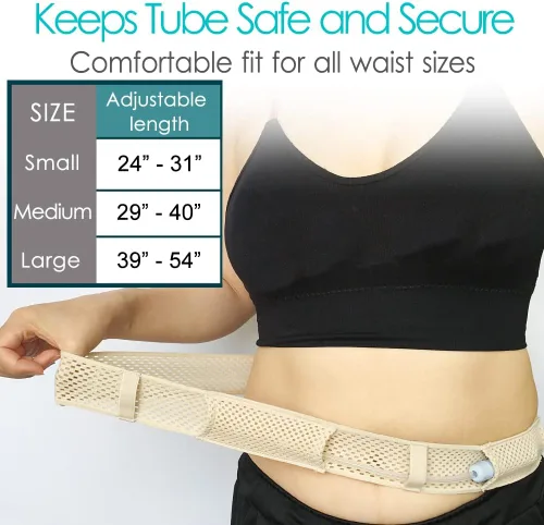 Vista 3 de Cinturón de malla transpirable PD para catéter de diálisis peritoneal, suministros de accesorios de transferencia suave, cinturón protector