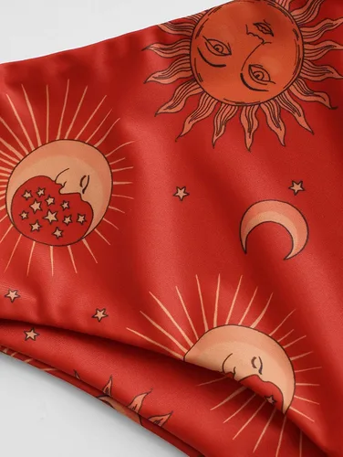 Vista 3 de ZAFUL Traje de baño de dos piezas con tirantes extraíbles, acolchado de cintura alta