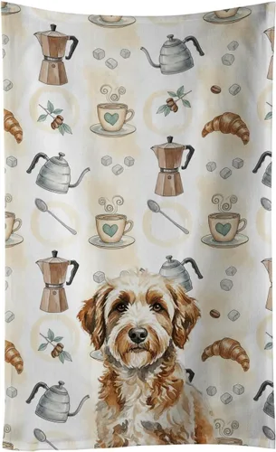 Vista 184 de Caroline's Treasures Afghan Hound - Toalla de cocina para barra de café, terciopelo frontal y lazo de algodón, lavable a máquina Sabueso afgano