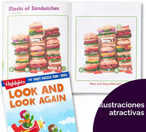 Vista 3 de Highlights for Children Mi Primer Puzzle Divertido 2024 - Libros de rompecabezas para niños de 3 a 6 años, conjunto de 4 libros de emparejamiento