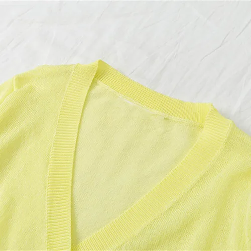 Vista 4 de Camisa niñas pequeñas abrigos cárdigan manga larga botones fino Tops niños chaquetas cuello en V sólidas, H1-amarillo, Mochilas Tradicionales