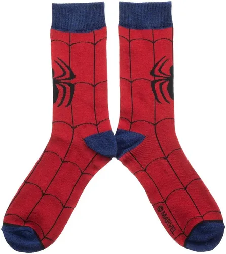 Vista 2 de Marvel Calcetines de traje de Spiderman de cómics, Rojo