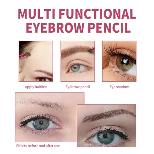 Vista 5 de Cepillo de sello de cejas 4D, cepillo de trazo de cabello de cejas, cepillo de cejas 4D, cepillo de cejas ultrafino, cepillo de cejas realista