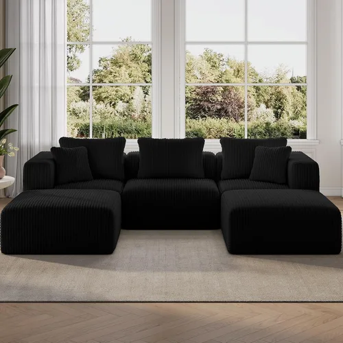 Vista 27 de Novilla - Sofá biplaza modular de 70.8 pulgadas, sofá modular de espacio pequeño, moderno sofá de nube con soporte Smarts Coil®, sofá seccional sin