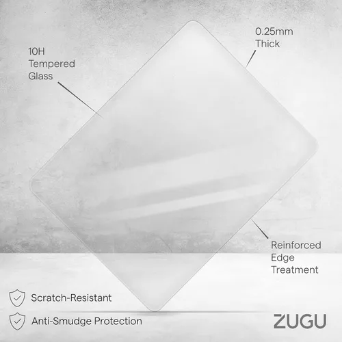 Vista 2 de ZUGU CASE Protector de pantalla para iPad Mini 6 y 7, A17 Pro (A2567, A2568, A2569), película de vidrio templado resistente a arañazos, protector