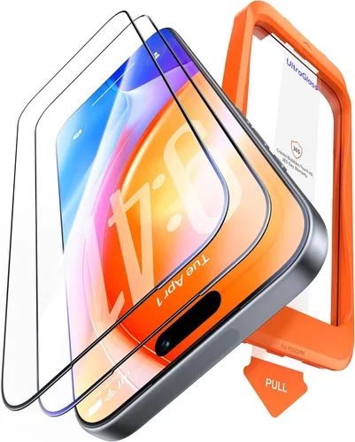 Vista 11 de UltraGlass Protector de pantalla de privacidad de vidrio 9H+ para iPhone 15 Pro Max [armadura de privacidad invisible], protector de pantalla S24