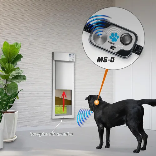 Vista 4 de High Tech Pet MS-5 Collar Automático para Mascotas de la Marca - Resistente al Agua - Resistente - Ligero - Batería de Larga Duración Incluida