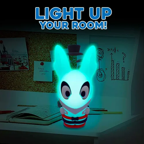 Vista 4 de Just Toys LLC My Hero Academia Izuku Midoriya Deku - Luz nocturna de silicona blanda - Lámpara táctil recargable por USB - Suave y portátil