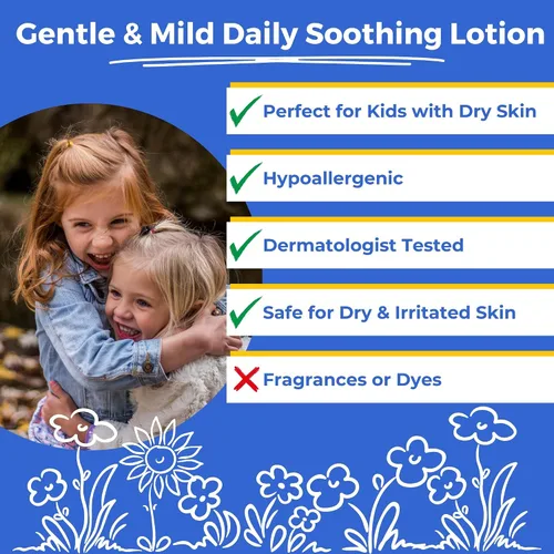 Vista 2 de Loción para niños, hidratante natural de uso diario, a base de plantas, loción calmante hidratante y no tóxica para niños, probada por dermatólogos