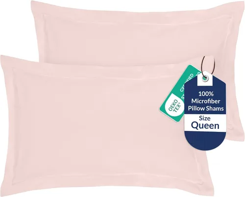 Vista 63 de Royale Linens Paquete de 2 fundas de almohada de tamaño estándar de 20 x 26 pulgadas, microfibra cepillada, fundas de almohada de cama, resistentes