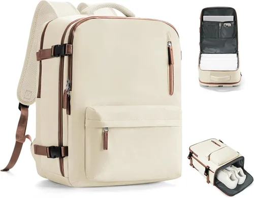Vista 22 de VGCUB Mochila grande de viaje para trabajo, negocios, mochila para computadora portátil aprobada para vuelo, para mujeres y hombres, mochila