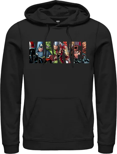 Vista 3 de MARVEL Sudadera con capucha para hombre con logotipo del equipo Avengers