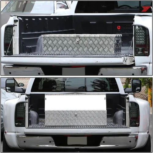 Vista 6 de DNA Motoring TBOX-T1-38-ALU-BK Caja de almacenamiento de herramientas de aluminio para camión de 38 x 13 x 10 pulgadas con cerradura y llaves