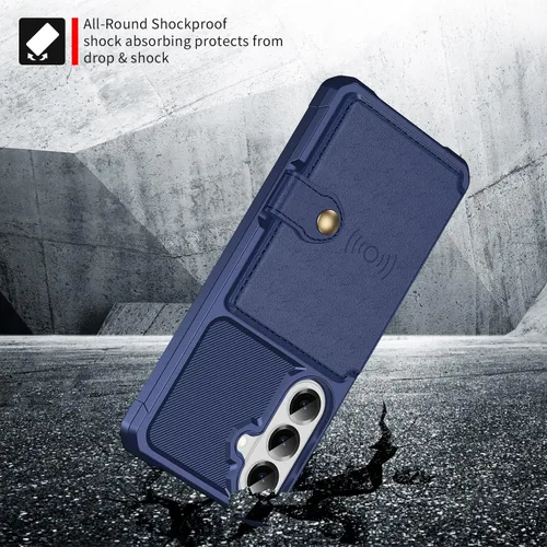 Vista 60 de Funda para Samsung Galaxy S21 Ultra con tarjetero, compatible con soporte magnético para automóvil, resistente a los golpes, resistente, suave, TPU