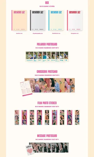 Vista 6 de TWICE - BETWEEN 1&2 11th Mini Album ( 4 Version Full Set. )+1ea TWICE Store GIft Card K-POP SEALED