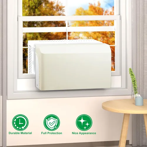 Vista 6 de Forestchill Cubierta de aire acondicionado para interiores, compatible con unidad de CA de ventana en forma de U Midea, a prueba de viento y polvo