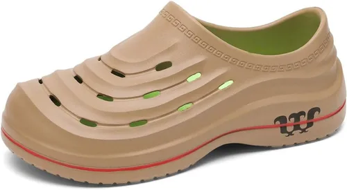 Vista 7 de Zuecos de jardín para mujeres y hombres, cómodos zapatos de trabajo antideslizantes, transpirables, ligeros, zapatos de chef, antideslizantes