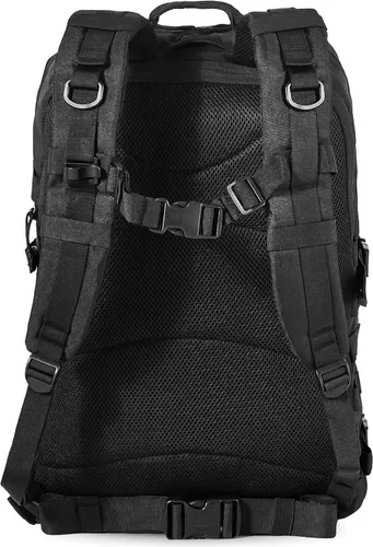 Vista 3 de Mochila Táctica Falko para Hombre y Mujer 50L Mochila 2.4 Veces Más Fuerte Mochila Militar Grande Tipo Molle, Mochila de Emergencia para Exteriores