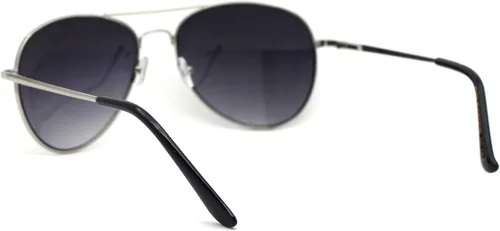 Vista 4 de Gafas de sol para hombre estilo policía con forma de gota de metal con borde de metal