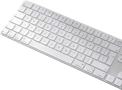Vista 6 de Funda de teclado para teclado mágico M4 iMac 2024 (diseño europeo, llave de entrada de 7 formas) (modelo A3119, Touch ID, con llave numérica), funda