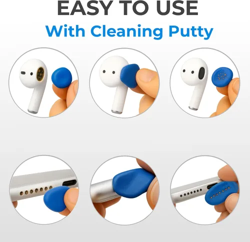 Vista 3 de Kit de limpieza para Airpod + herramienta de limpieza Pro - Compatible con kit de limpieza de auriculares para iPhone, kit de limpieza para iPhone