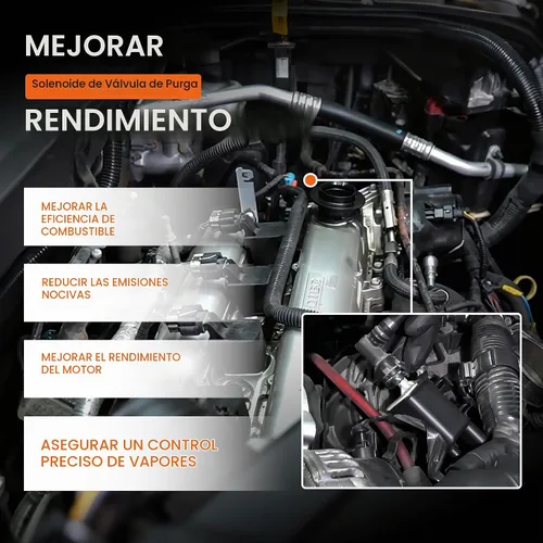 Vista 6 de Solenoide de válvula de purga del recipiente de vapor EVAP Válvula solenoide de purga del recipiente de emisiones de evaporador Compatible con Buick