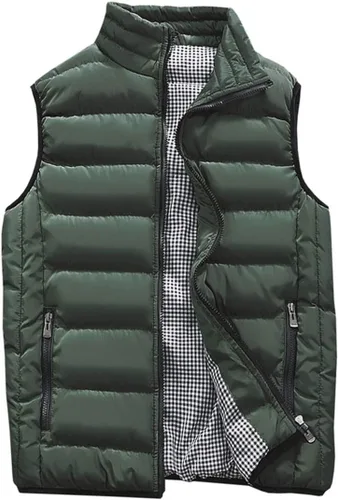 Vista 6 de Abrigos acolchados con cuello alto y estilo casual para exteriores para hombre