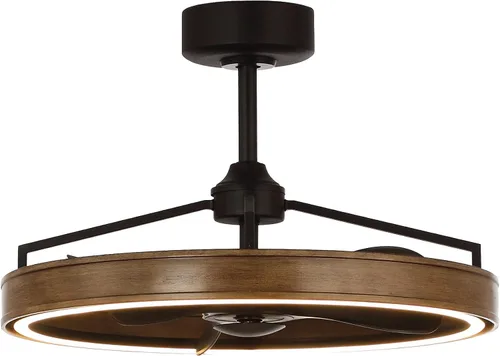 Vista 10 de Parrot Uncle Ventiladores de techo con luces y control remoto, ventilador de techo sin aspas con luz para dormitorio, sala de estar, comedor, 27