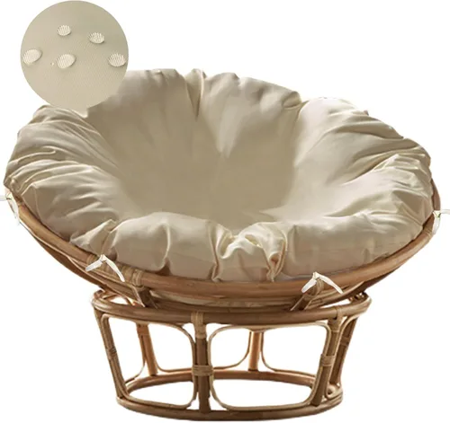 Vista 13 de Sqodok Papasan - Fundas de cojín de 50 pulgadas de tela de pana para interiores, lavables a máquina, con cremallera y correas