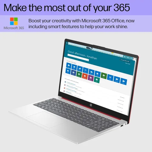 Vista 4 de HP Portátil esencial de 15.6", procesador Intel N200 de 4 núcleos, 16 GB de RAM, 256 GB de almacenamiento (128 GB SSD+128 GB WOWPC USB), WiFi 6